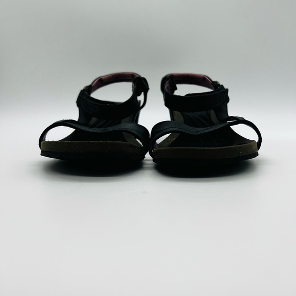 Teva Women’s Cabrillo Crossover Wedge Black Leather Sandals Size 9 - Picture 7 of 12